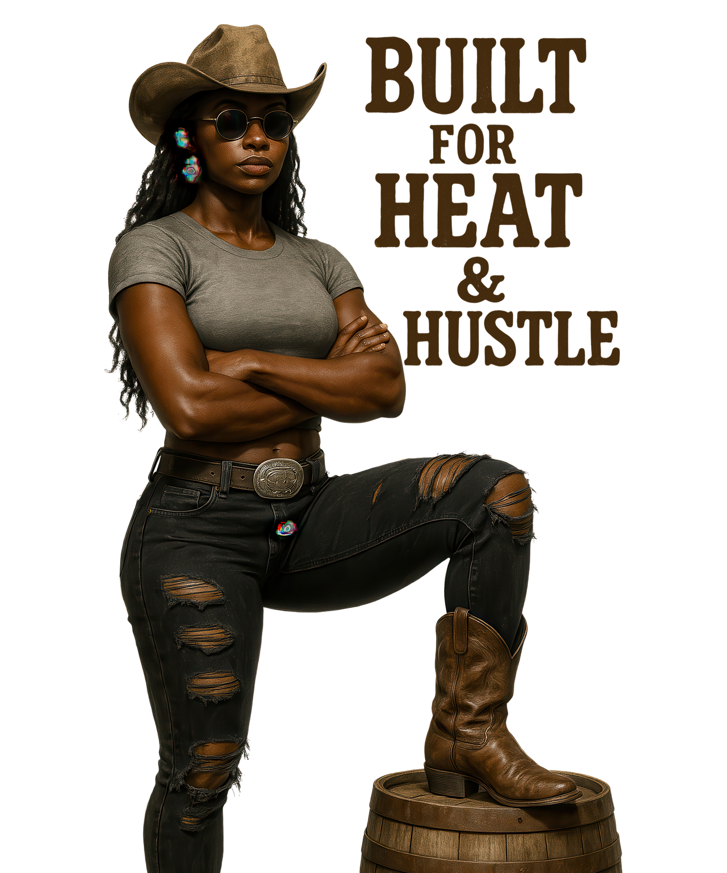 BLACK COWGIRL - BUILT FOR HEAT AND HUSTLE